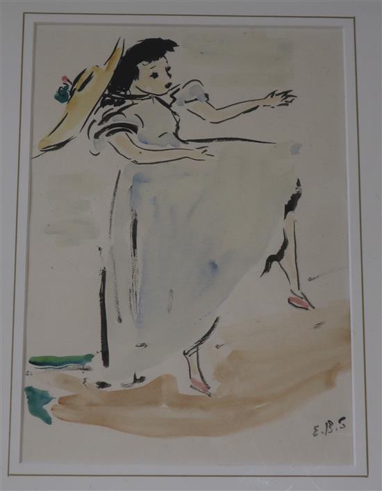 Eleanor Bellingham Smith Study of a young lady 25 x 17cm